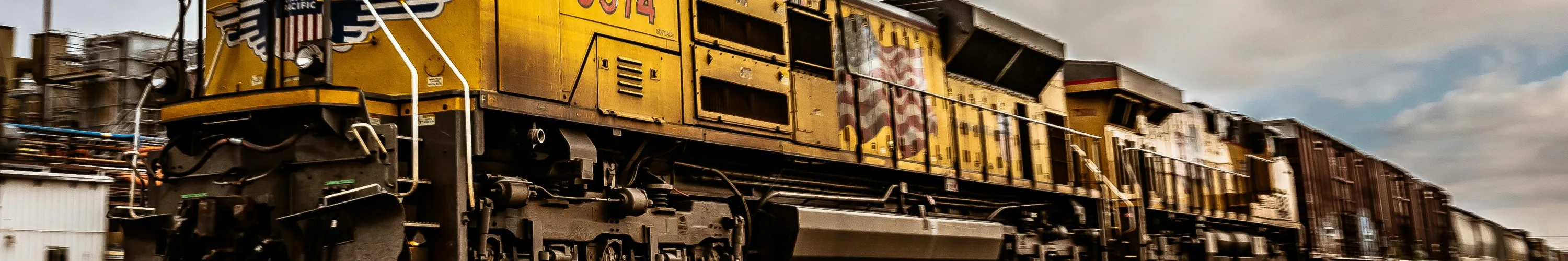 Yellow cargo train